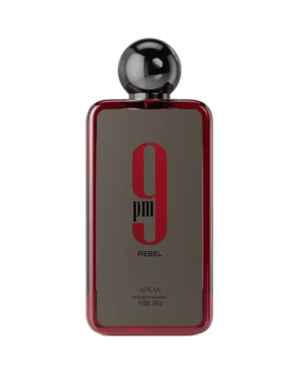 Frasco do perfume Afnan 9PM Rebel
