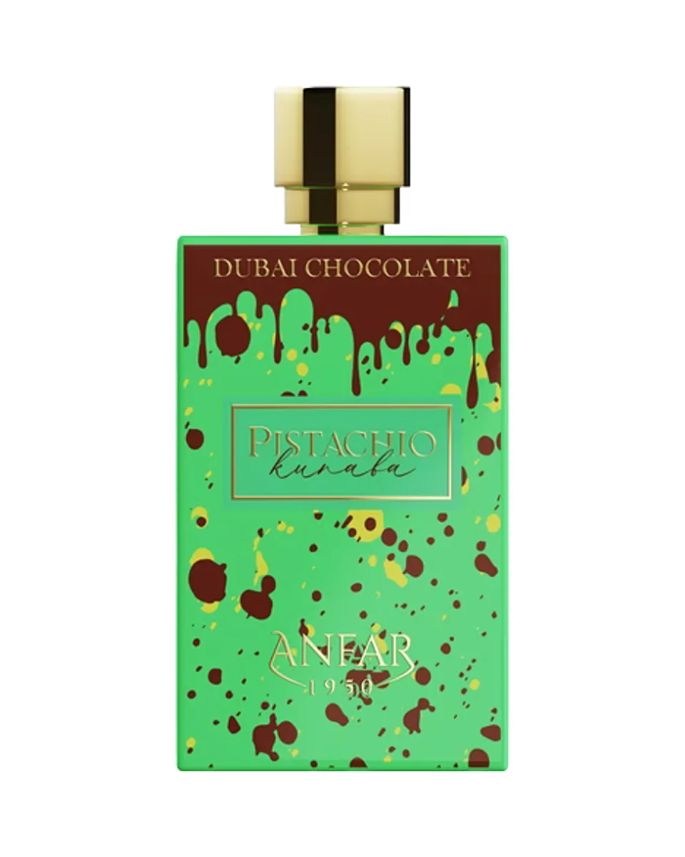 Frasco do perfume Anfar Pistachio Kunafa