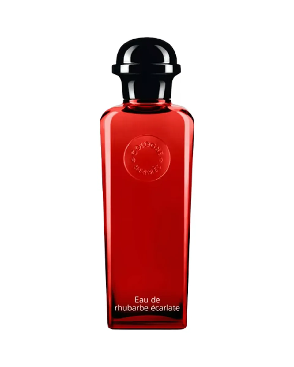 Frasco do perfume Hermès Eau de Rhubarbe Écarlate