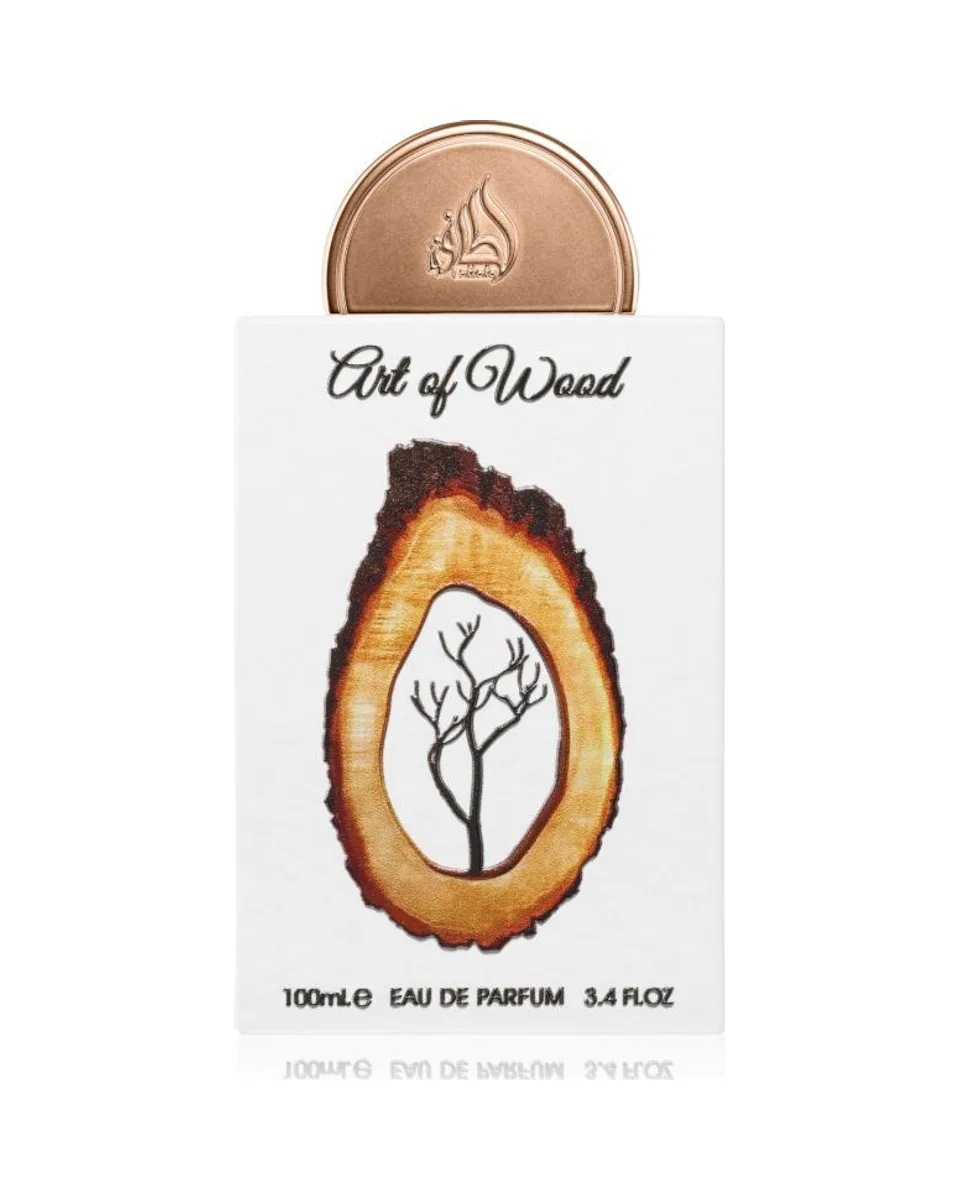 Frasco do perfume Lattafa Art of Wood