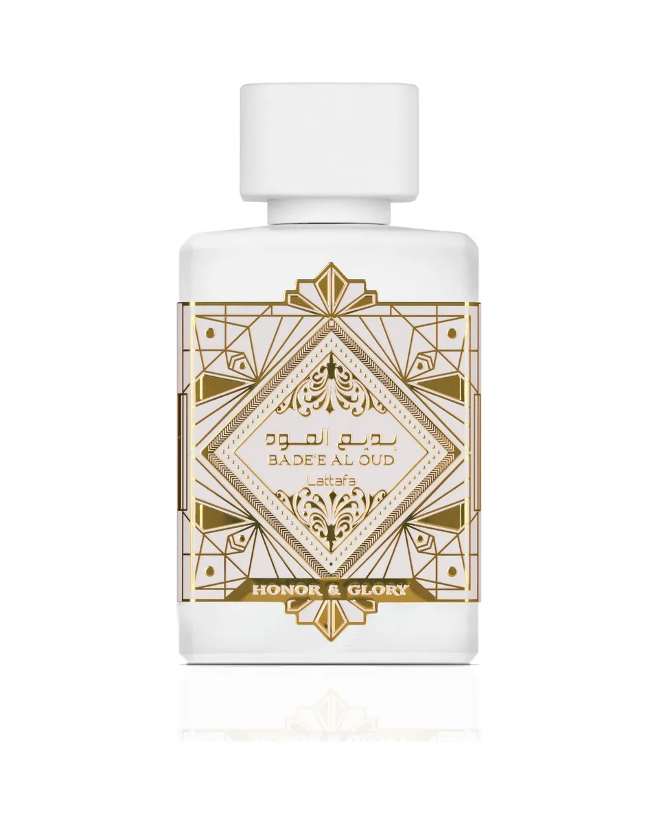 Frasco do perfume Lattafa Bade’e Al Oud Honor & Glory