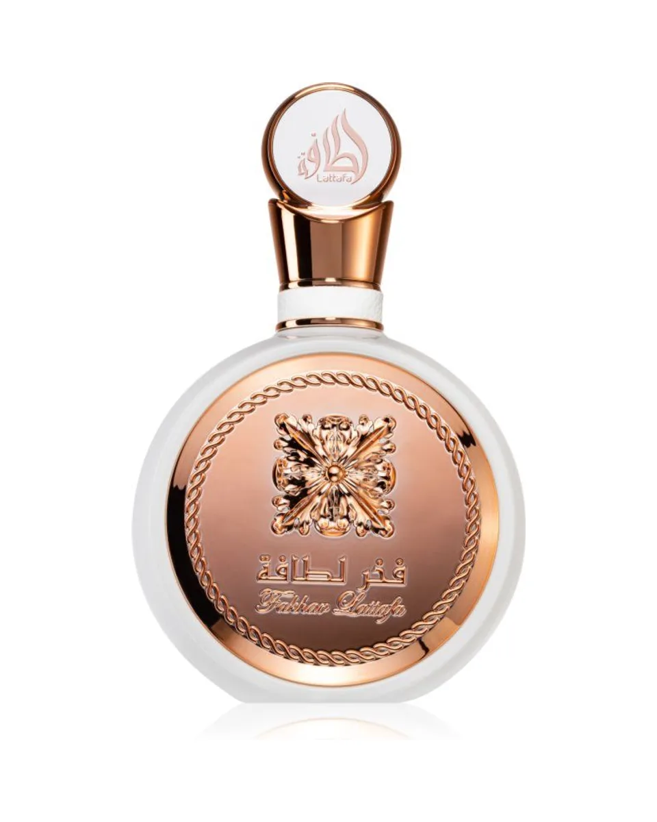 Frasco do perfume Lattafa Fakhar Rose