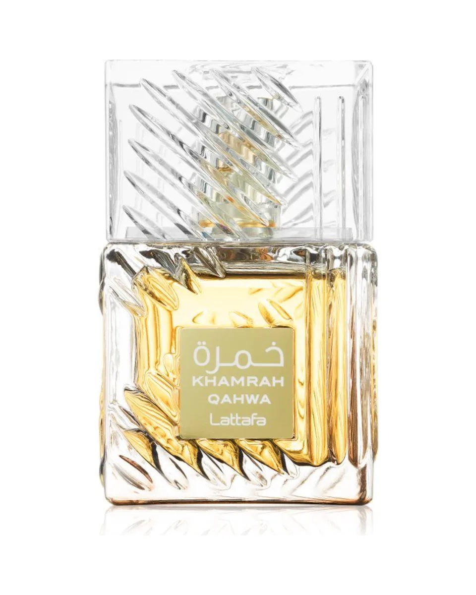 Frasco do perfume Lattafa Khamrah Qahwa