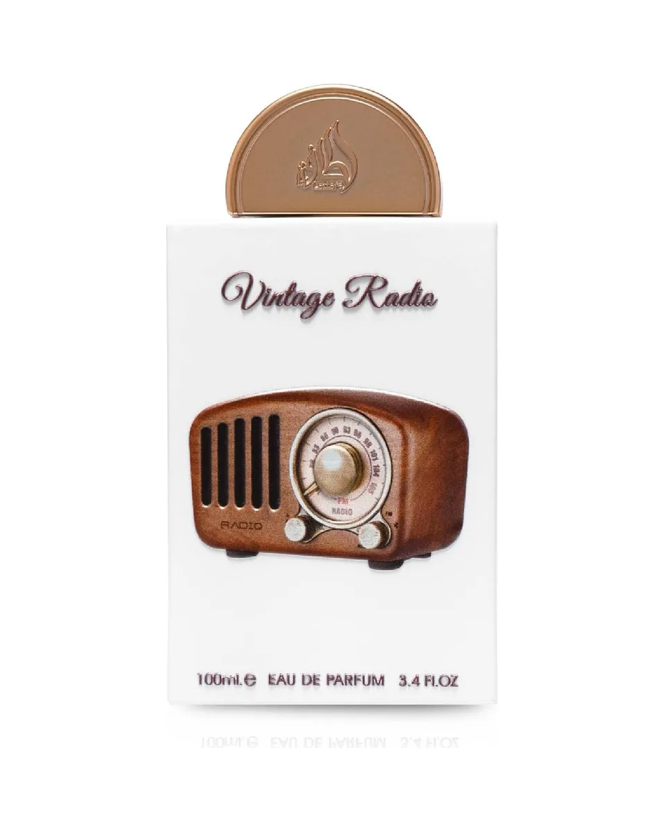 Frasco do perfume Lattafa Vintage Radio