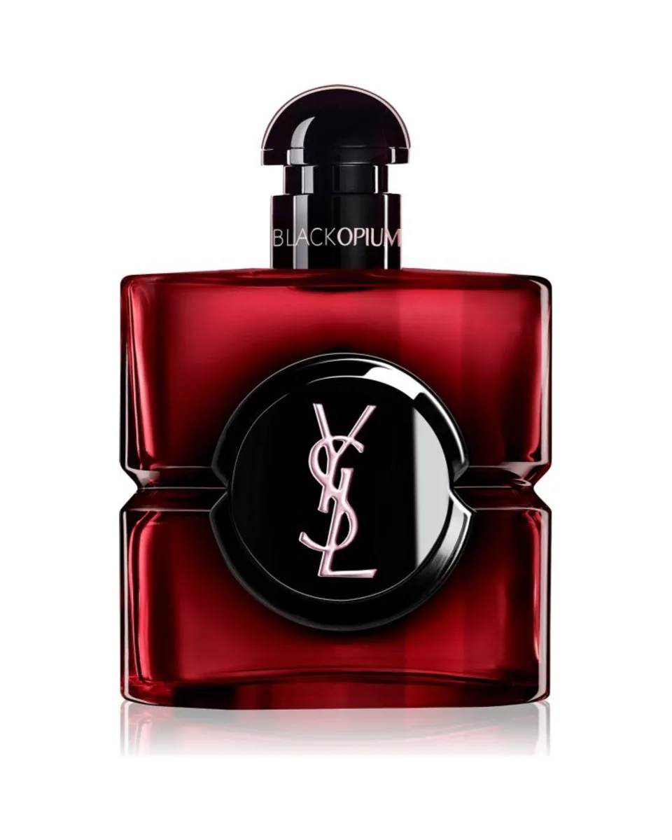 Frasco do perfume Yves Saint Laurent Black Opium Over Red